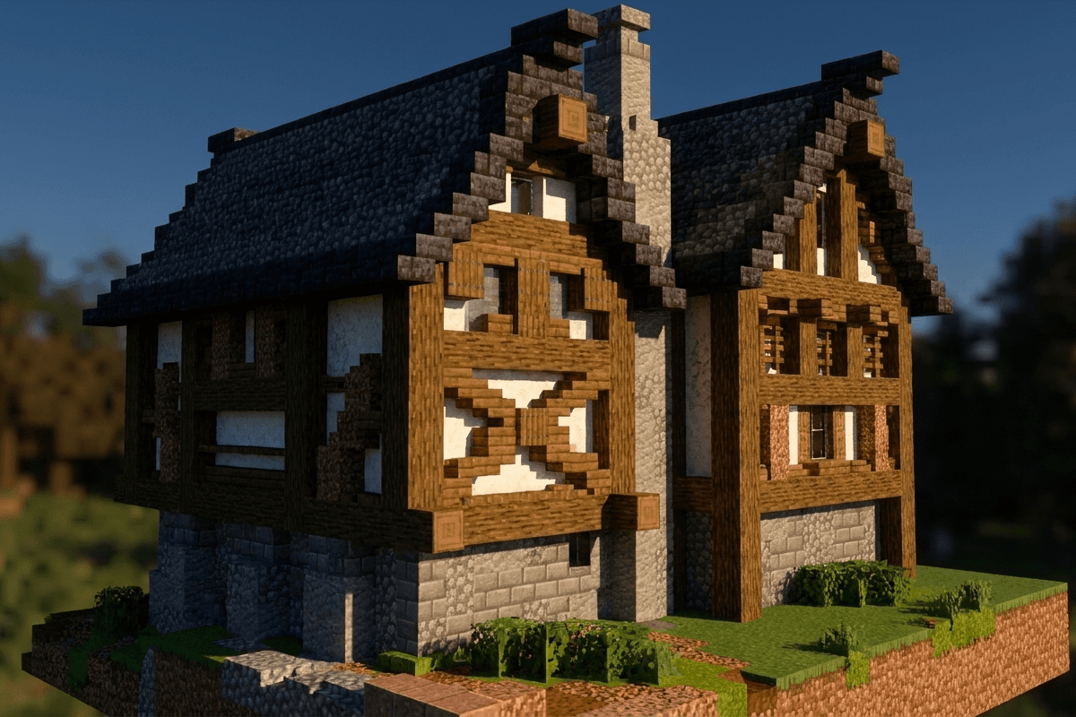 Deloria Twin-Gable House - Minecraft Schematic