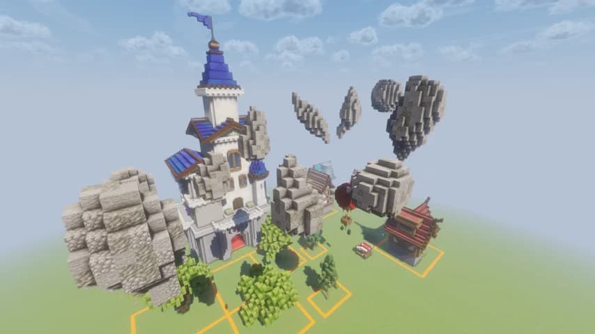 10 Floating Rocks Assets - Minecraft Schematic