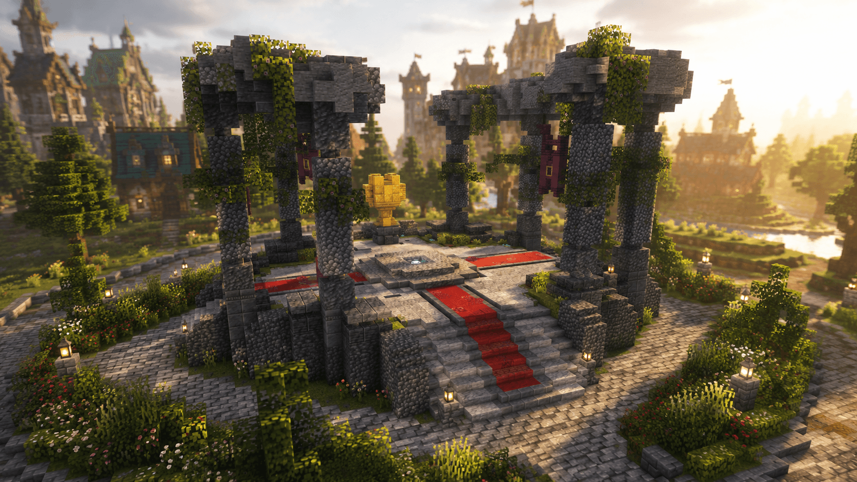 Medieval Plaza - Minecraft Schematic