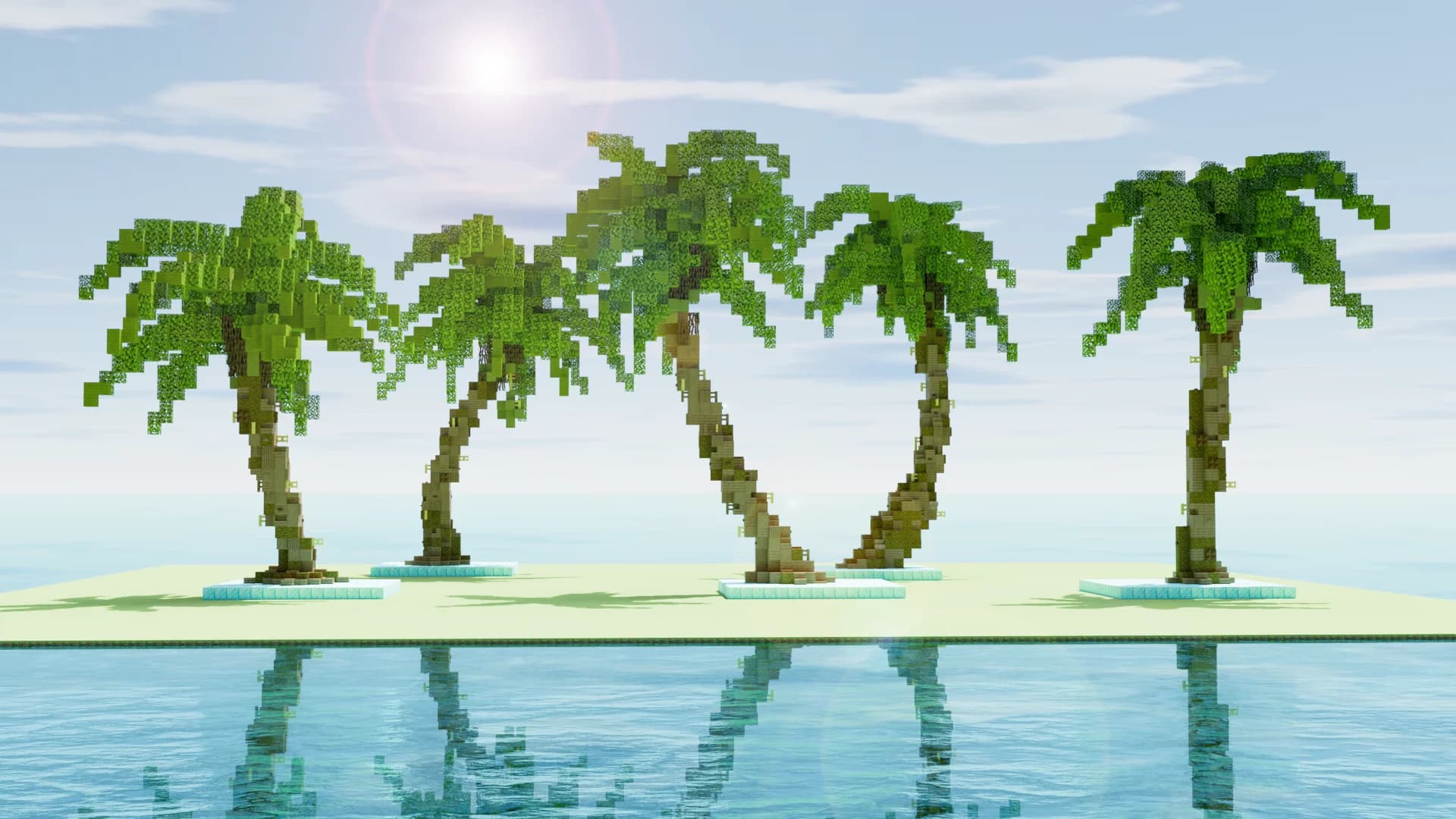 Bundle 5 Palms Trees - Island Collection - Minecraft Schematic