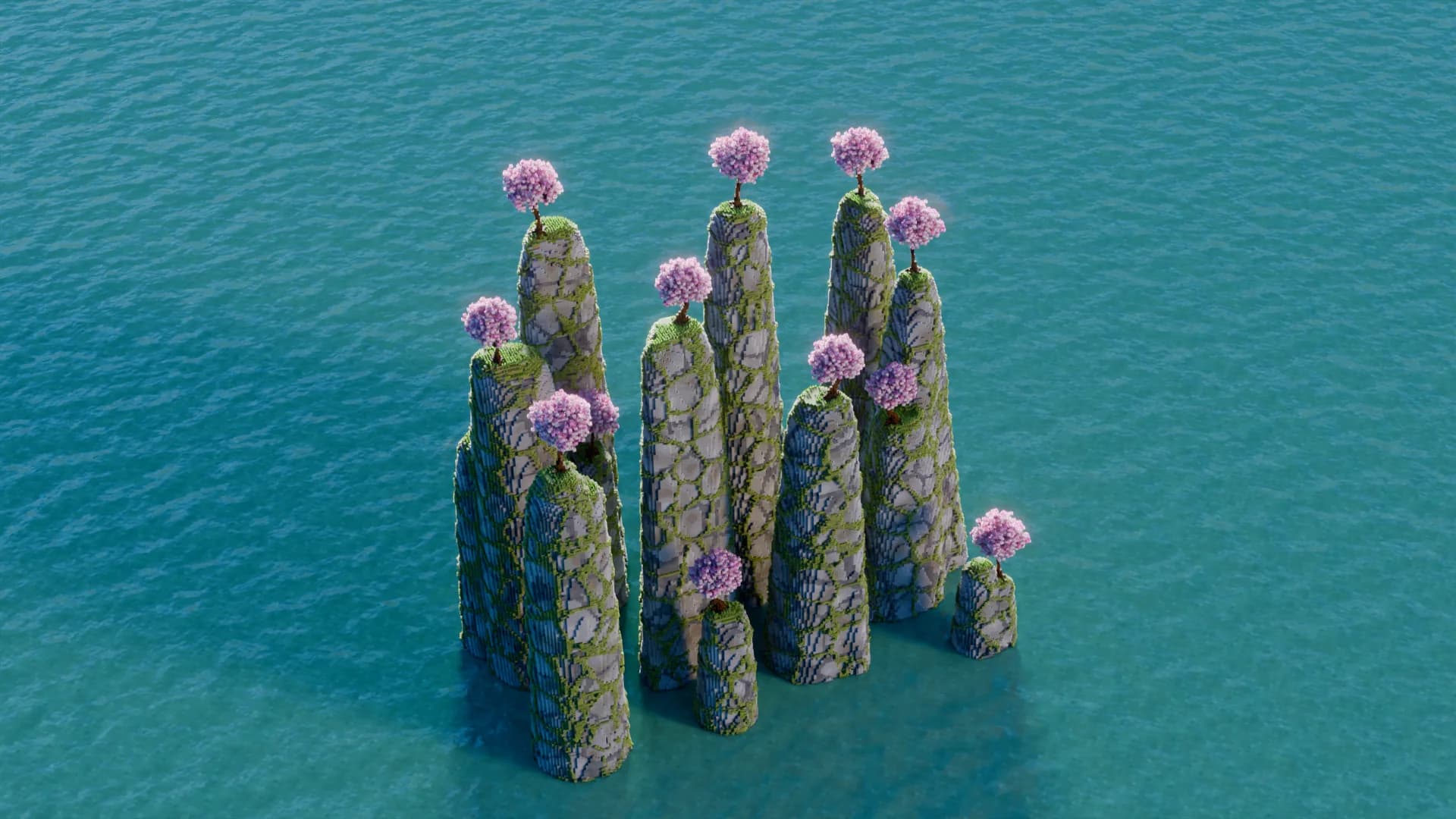 Japanese Cliffs - Minecraft Schematic