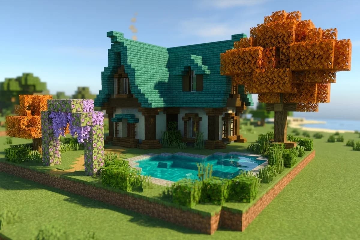 Medieval Courtyard Cottage - Minecraft Schematic