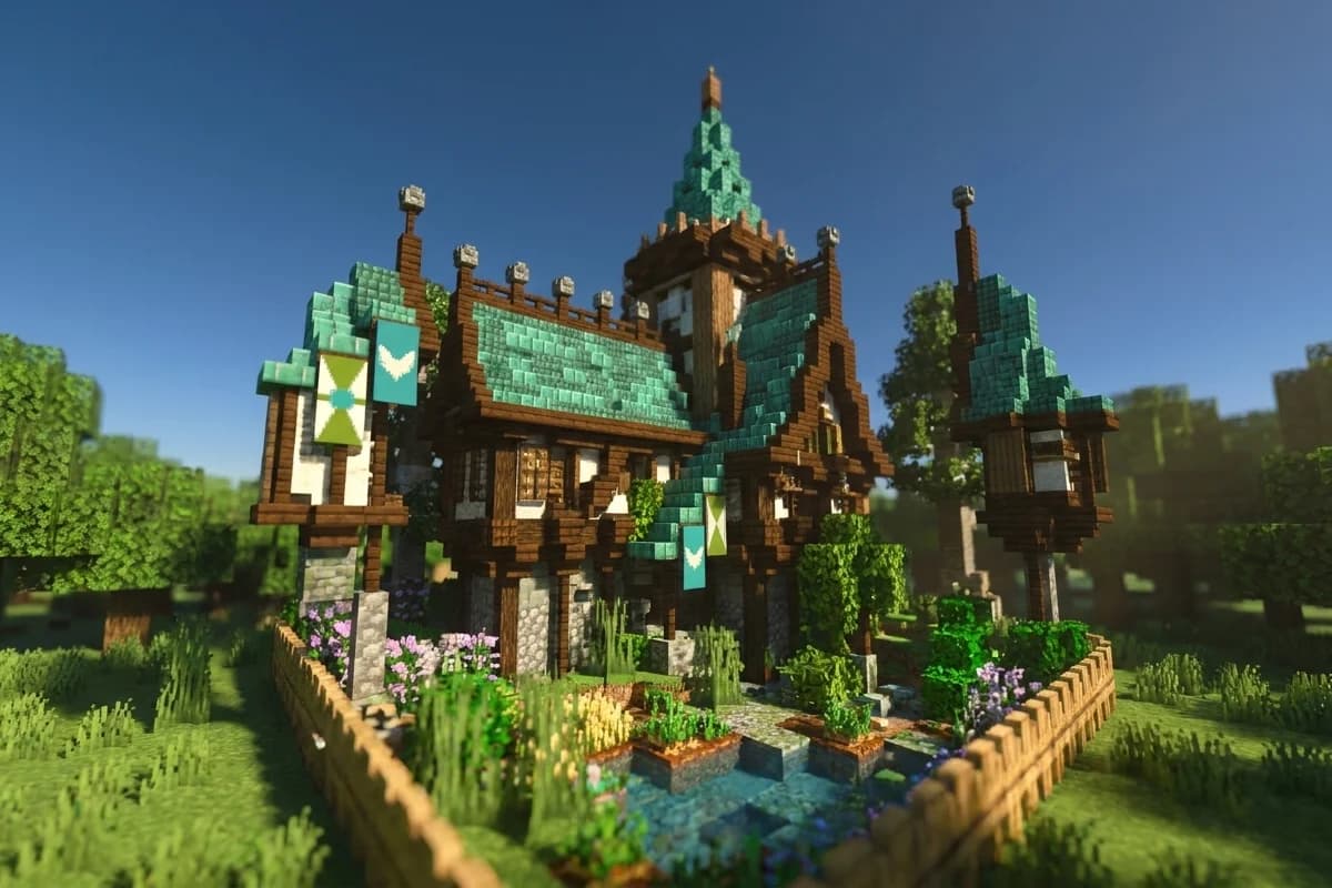 Medieval Garden Manor - Minecraft Schematic