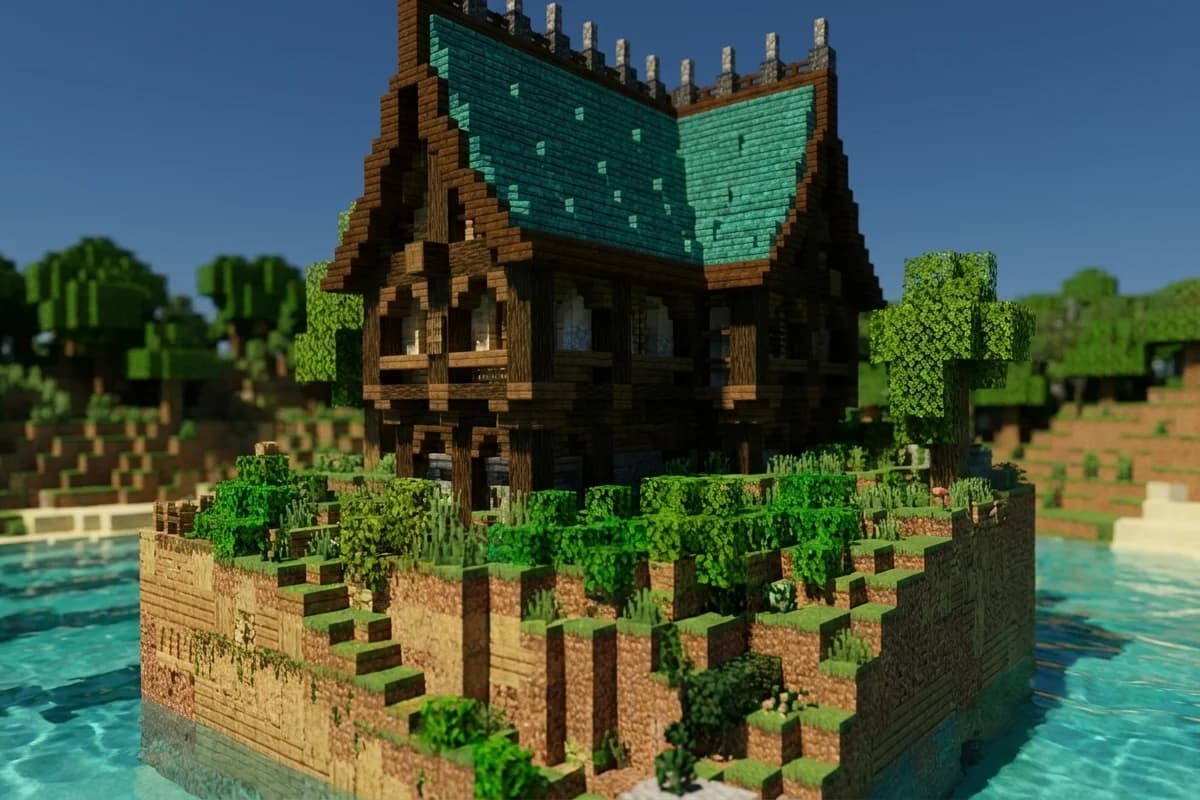 Medieval Hillside Manor - Minecraft Schematic