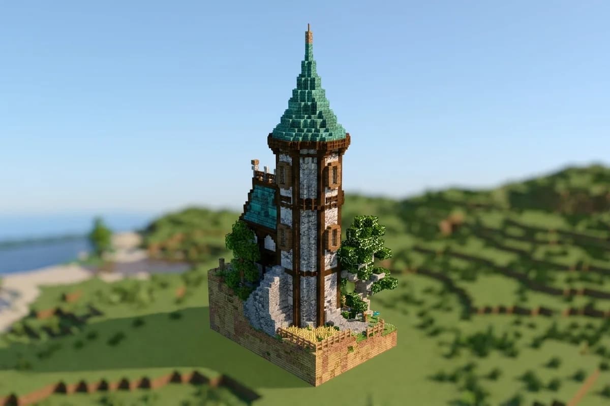Medieval Wizard's Tower - Minecraft Schematic