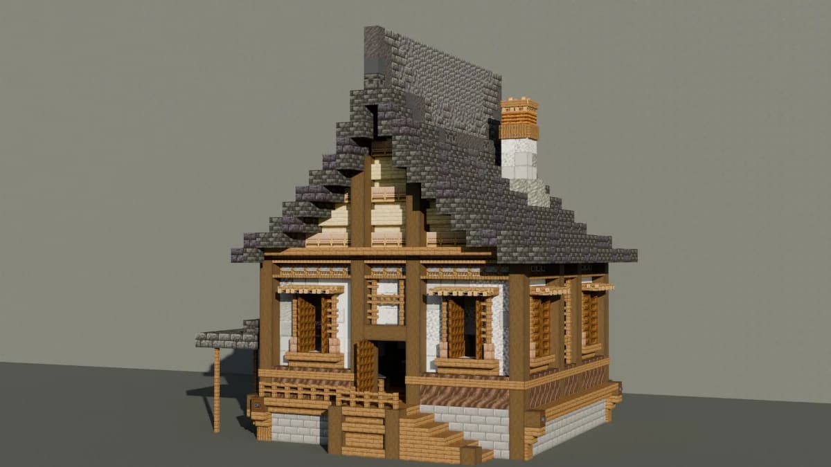 Towny House 12 - Minecraft Schematic