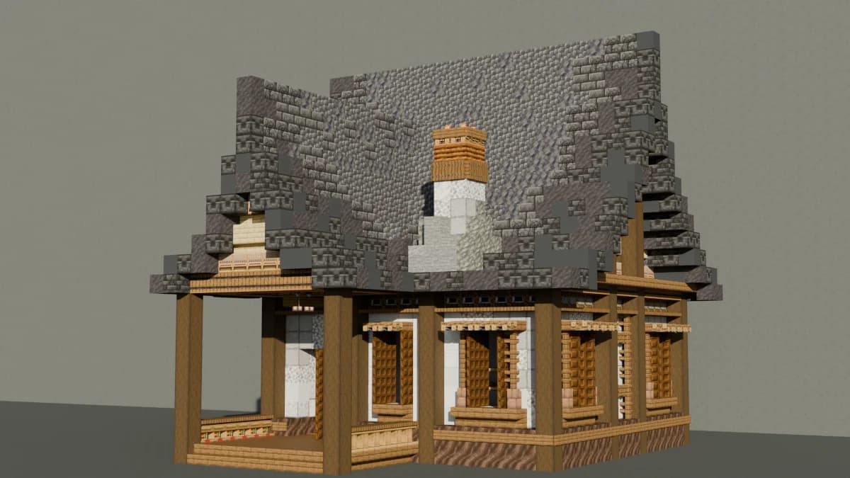 Towny House 15 - Minecraft Schematic