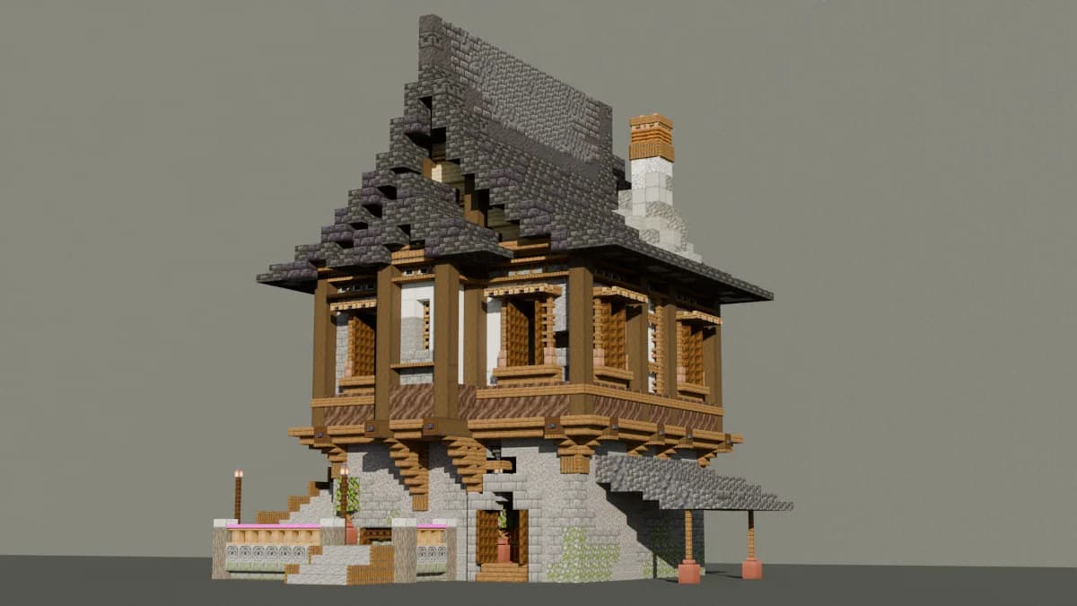 Towny House 19 - Minecraft Schematic