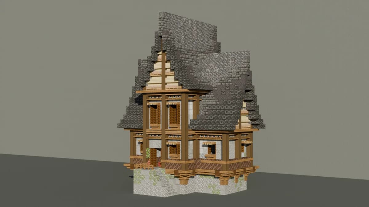 Towny House 8 - Minecraft Schematic