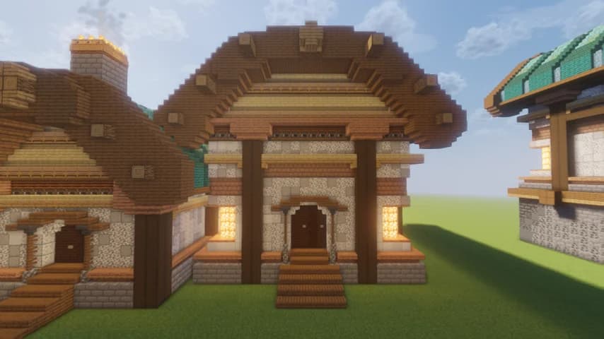 Fantasy Hub House 5 - Minecraft Schematic