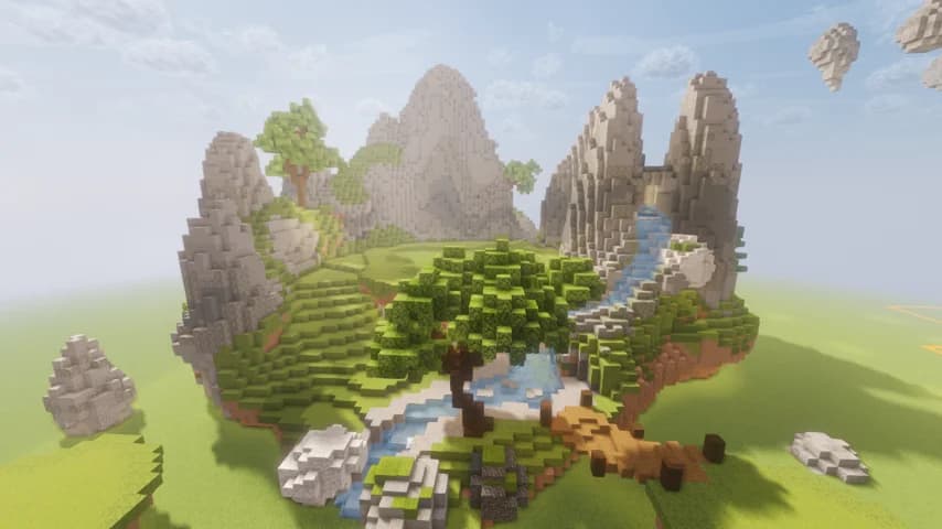Hub Floating Island - Minecraft Schematic
